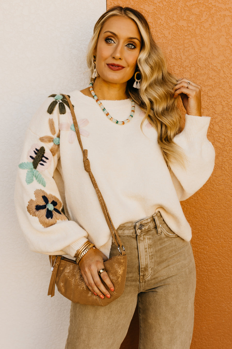 The Aaden Floral Embroidered Sweater