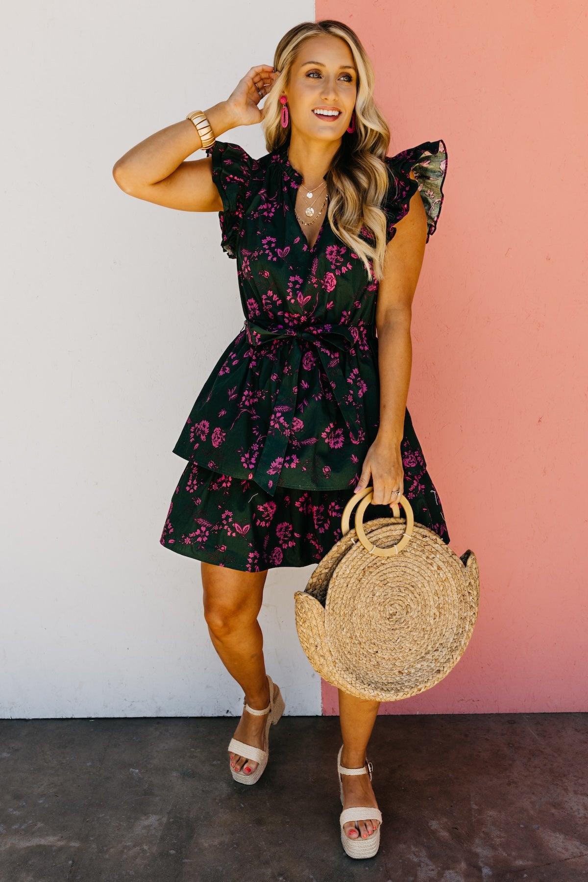 The Ryan Floral Tiered Mini Dress