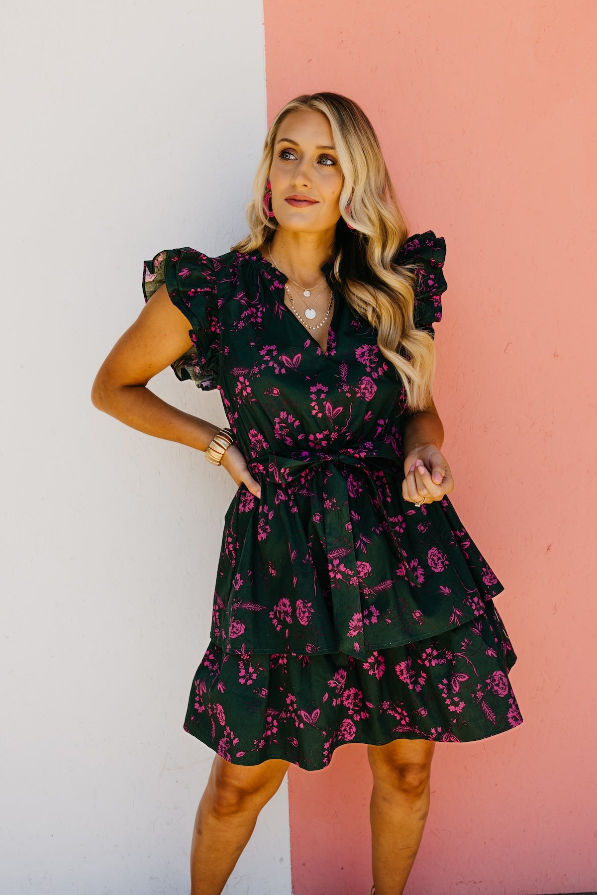 The Ryan Floral Tiered Mini Dress