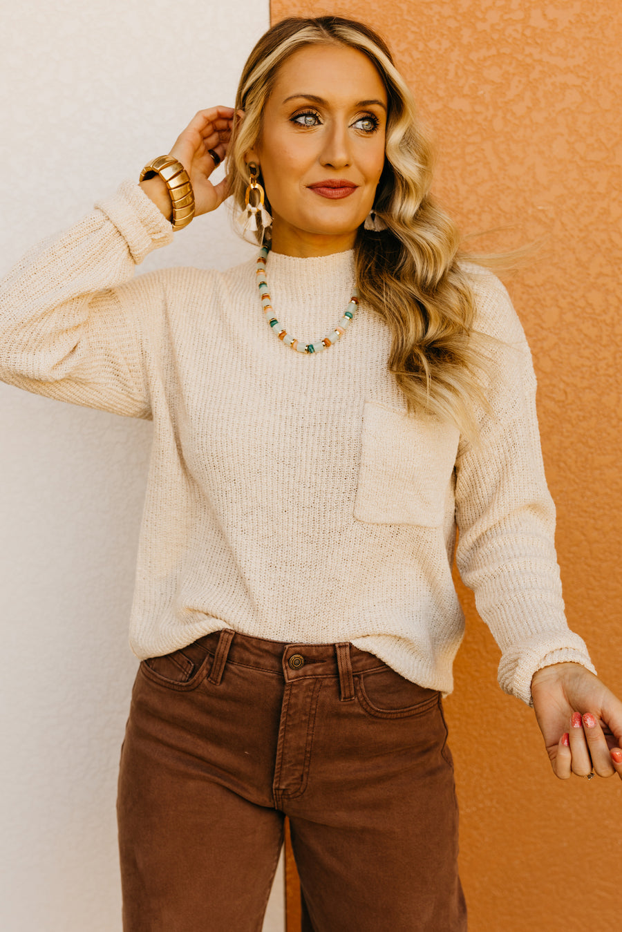 The Marianna Chunky Pocket Sweater