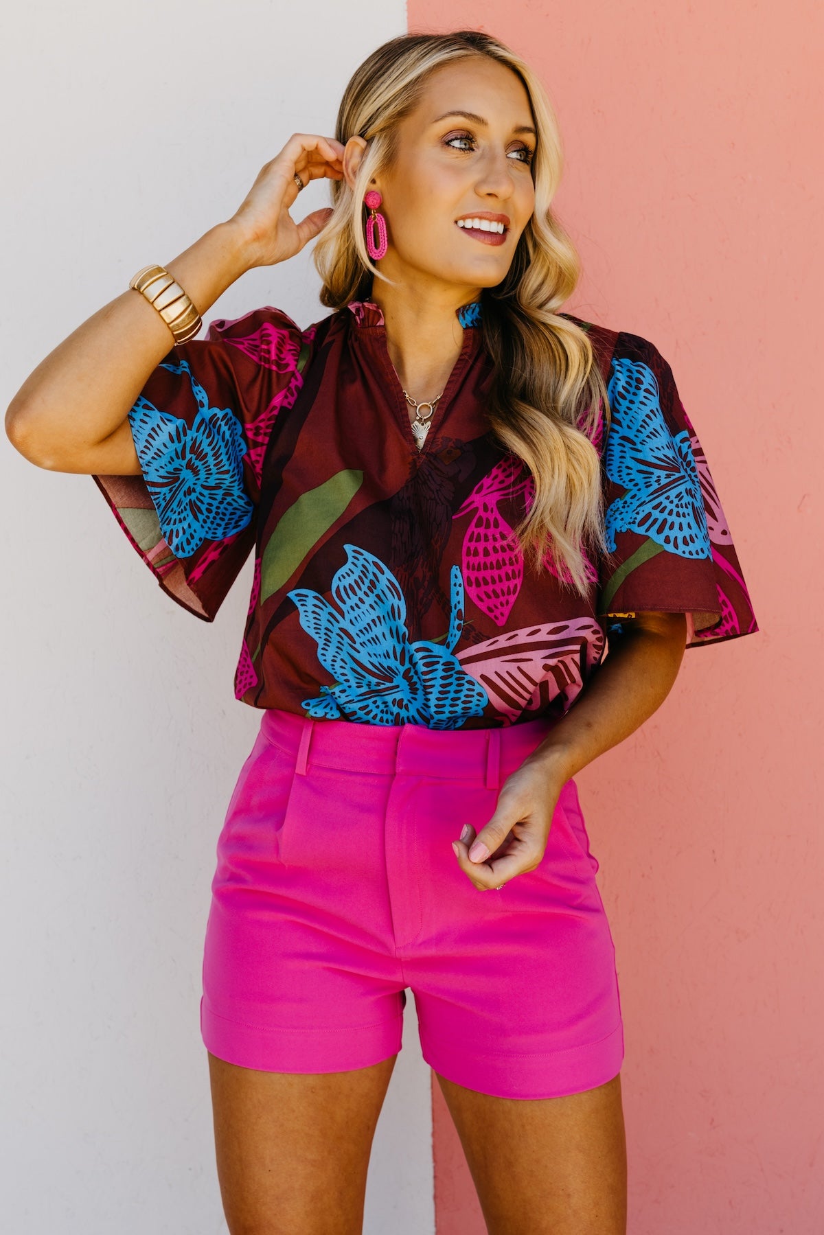 The Braylee Floral Print Blouse