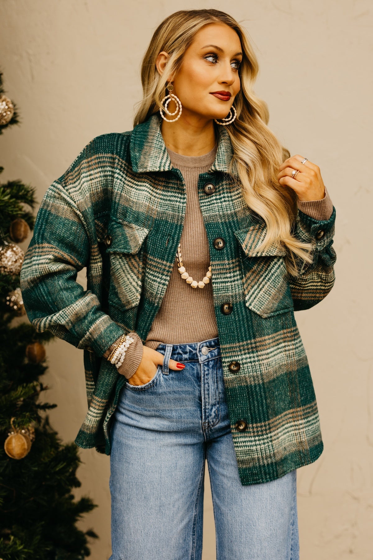 The Melodie Oversize Plaid Shacket