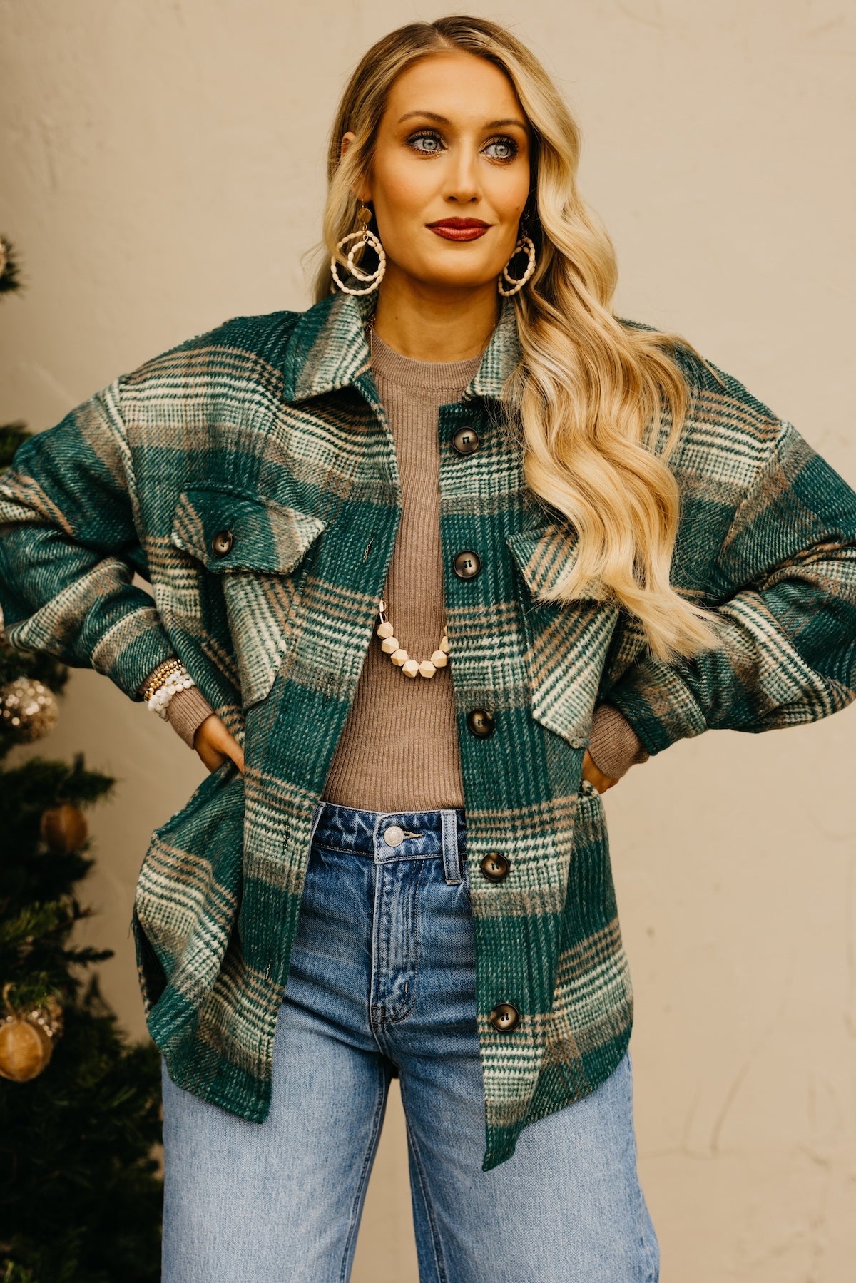 The Melodie Oversize Plaid Shacket