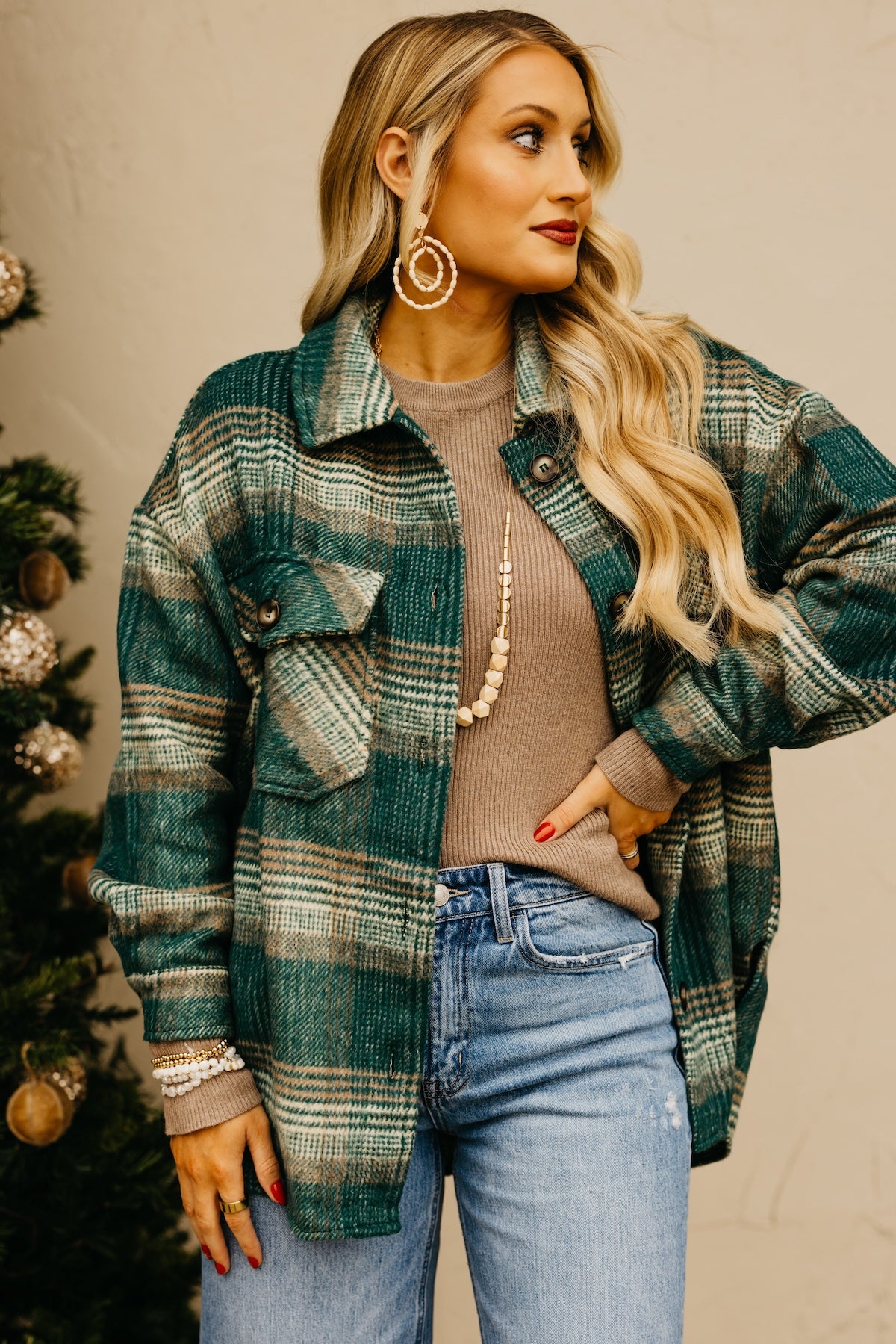 The Melodie Oversize Plaid Shacket