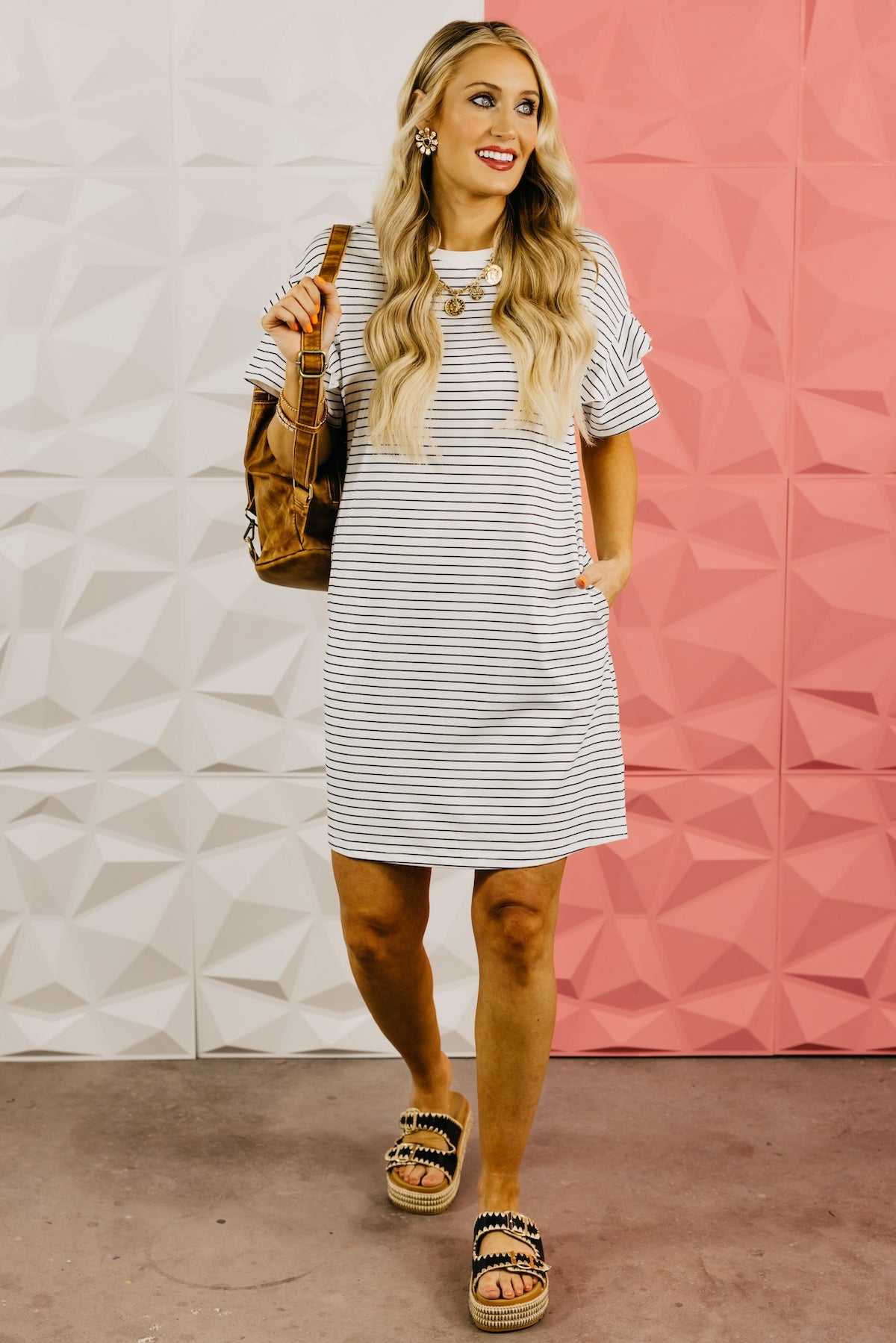 The Summer Ruffle Sleeve Mini Dress