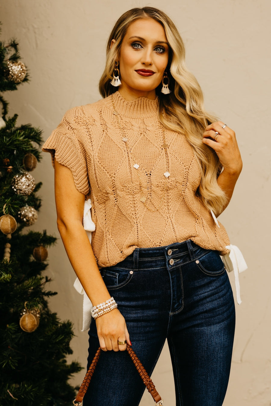 The Lennox Side Tie Sweater Top