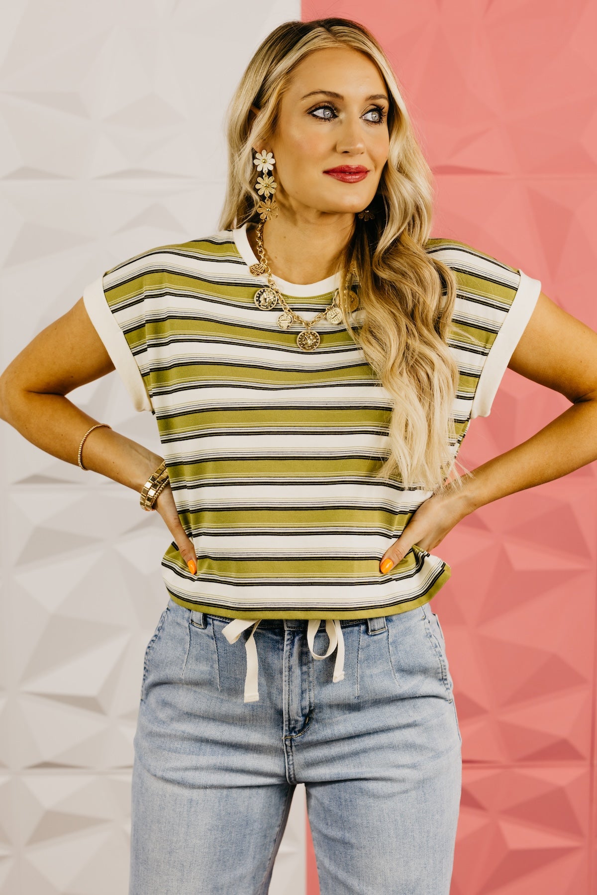 The Henrieta Stripe Ringer Boxy Top