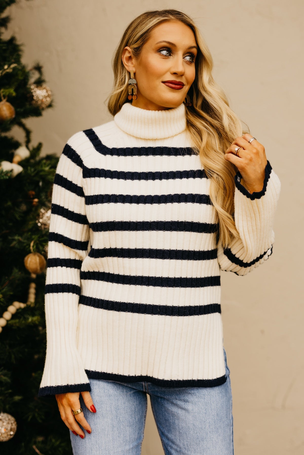 The Ernie Turtleneck Striped Sweater