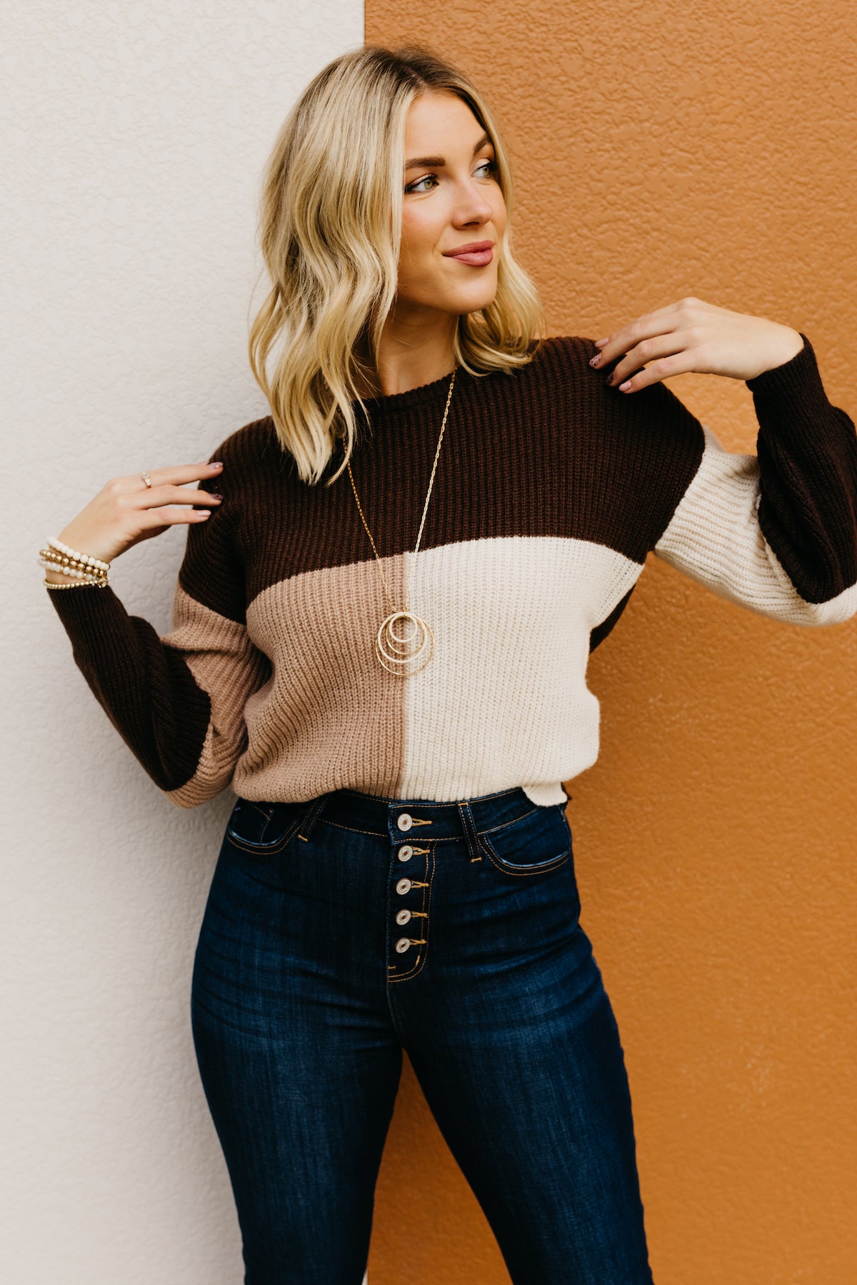 The Danica Color Block Tie Back Sweater - FINAL SALE | MOD Boutique
