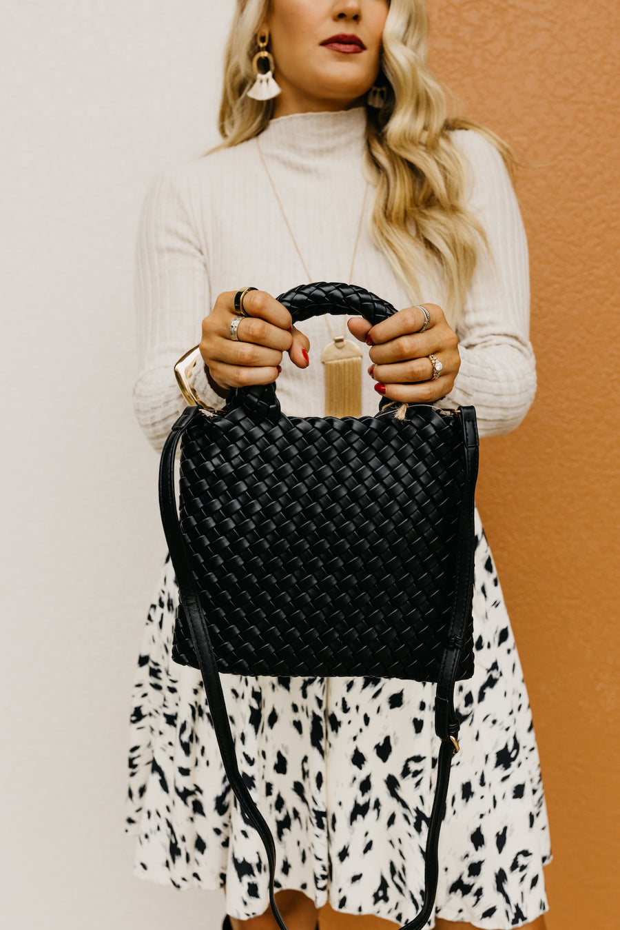 The Mansfield Woven Crossbody Handbag