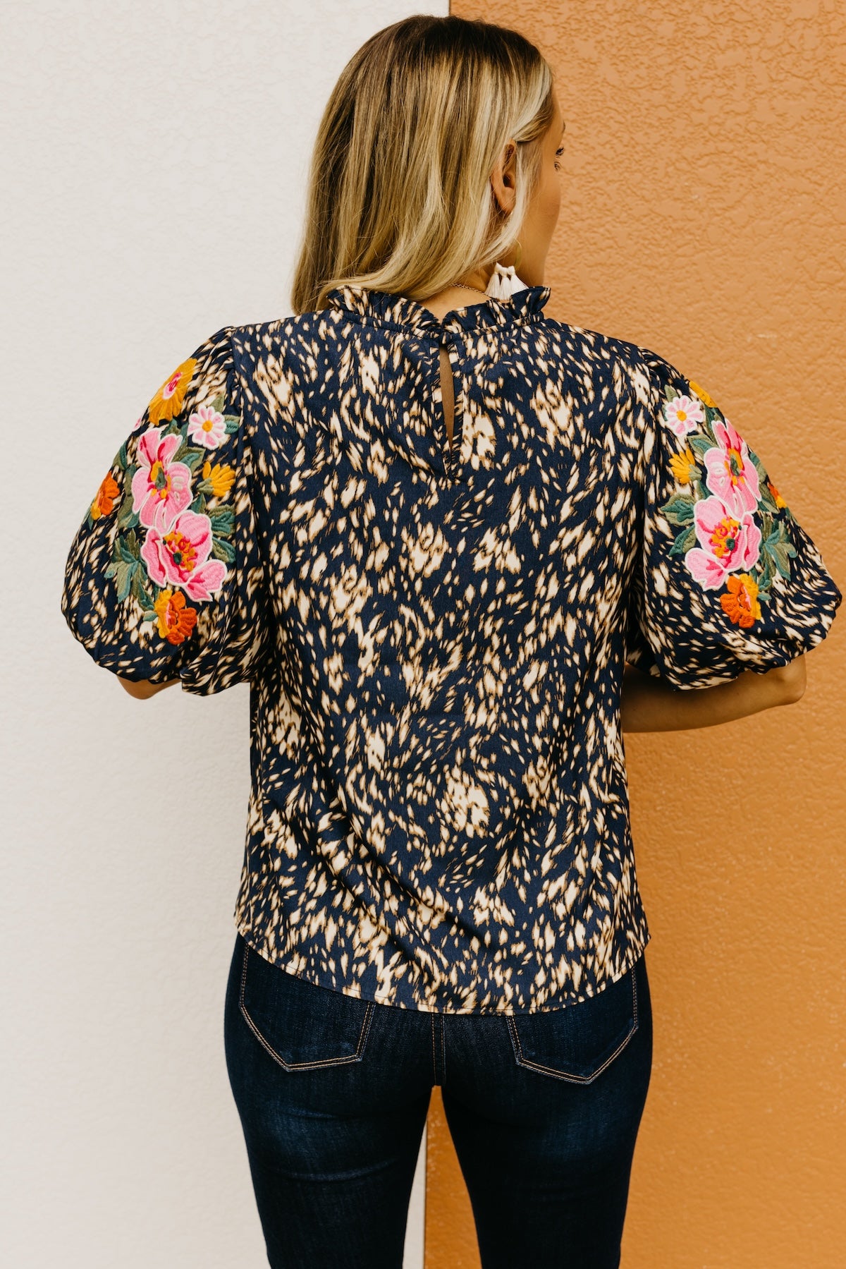 The Otis Embroidered Puff Sleeve Top