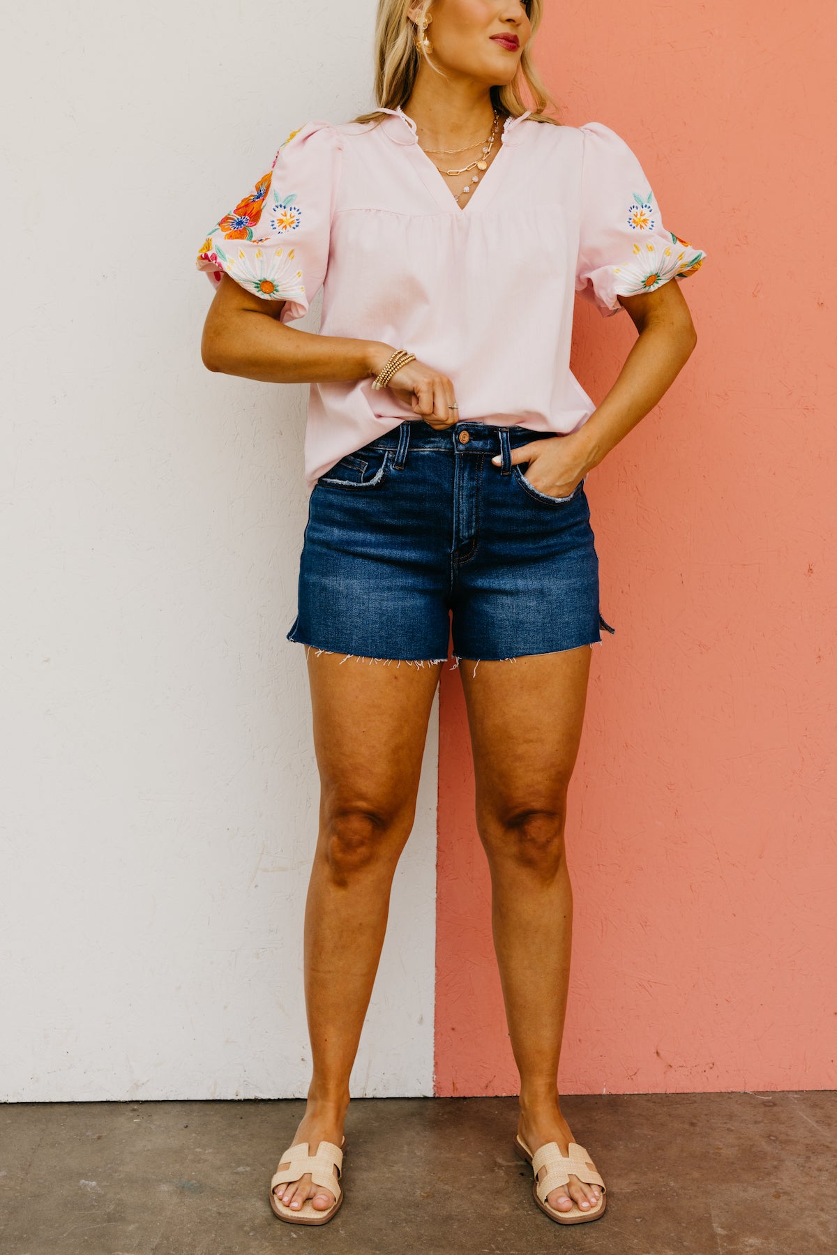 Vervet Denim | The Rebecca High Rise Side Slit Shorts