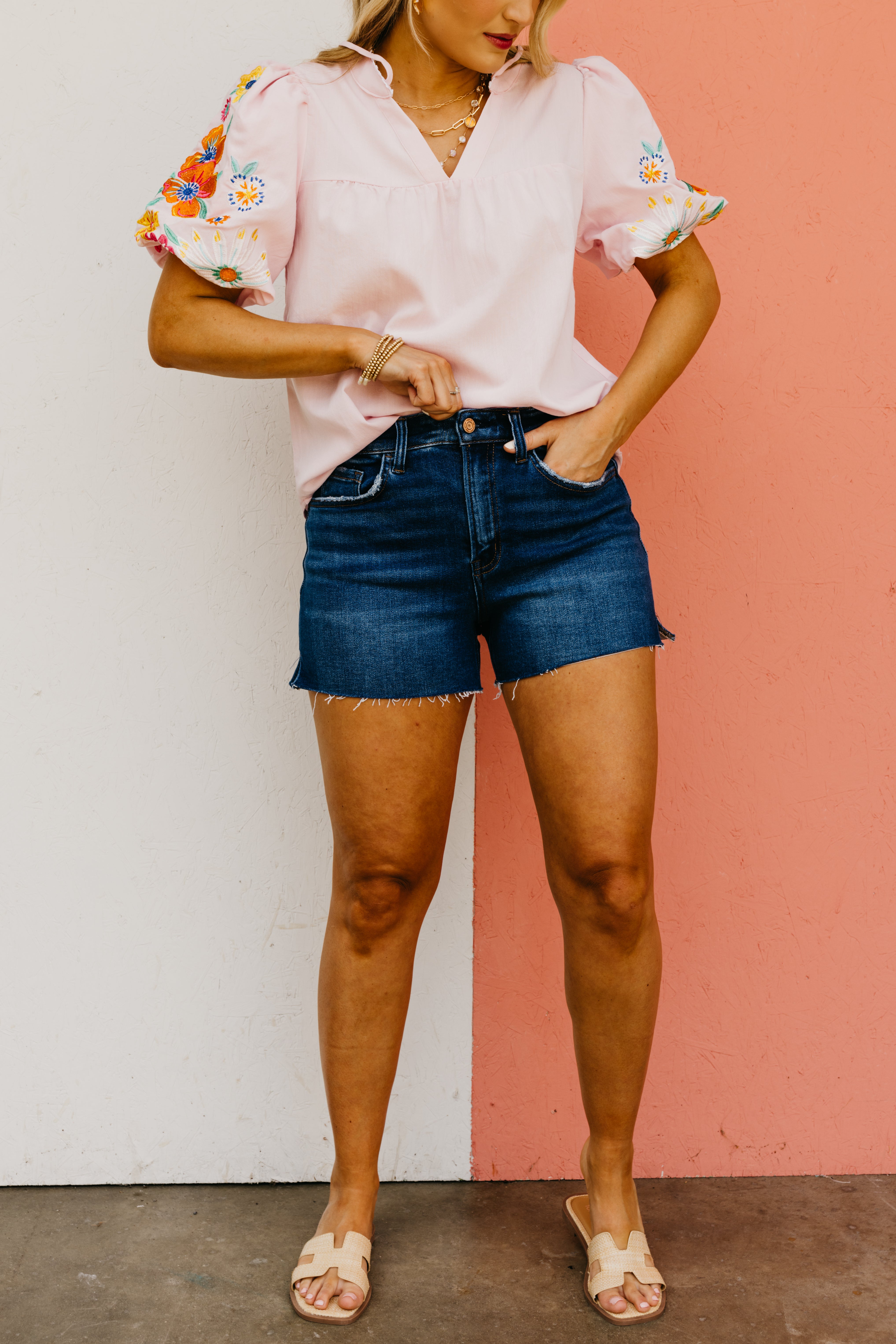 Vervet Denim | The Rebecca High Rise Side Slit Shorts