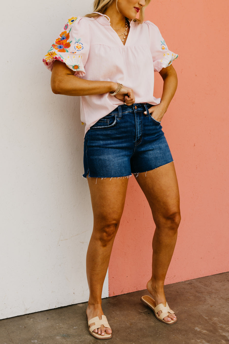 Vervet Denim | The Rebecca High Rise Side Slit Shorts