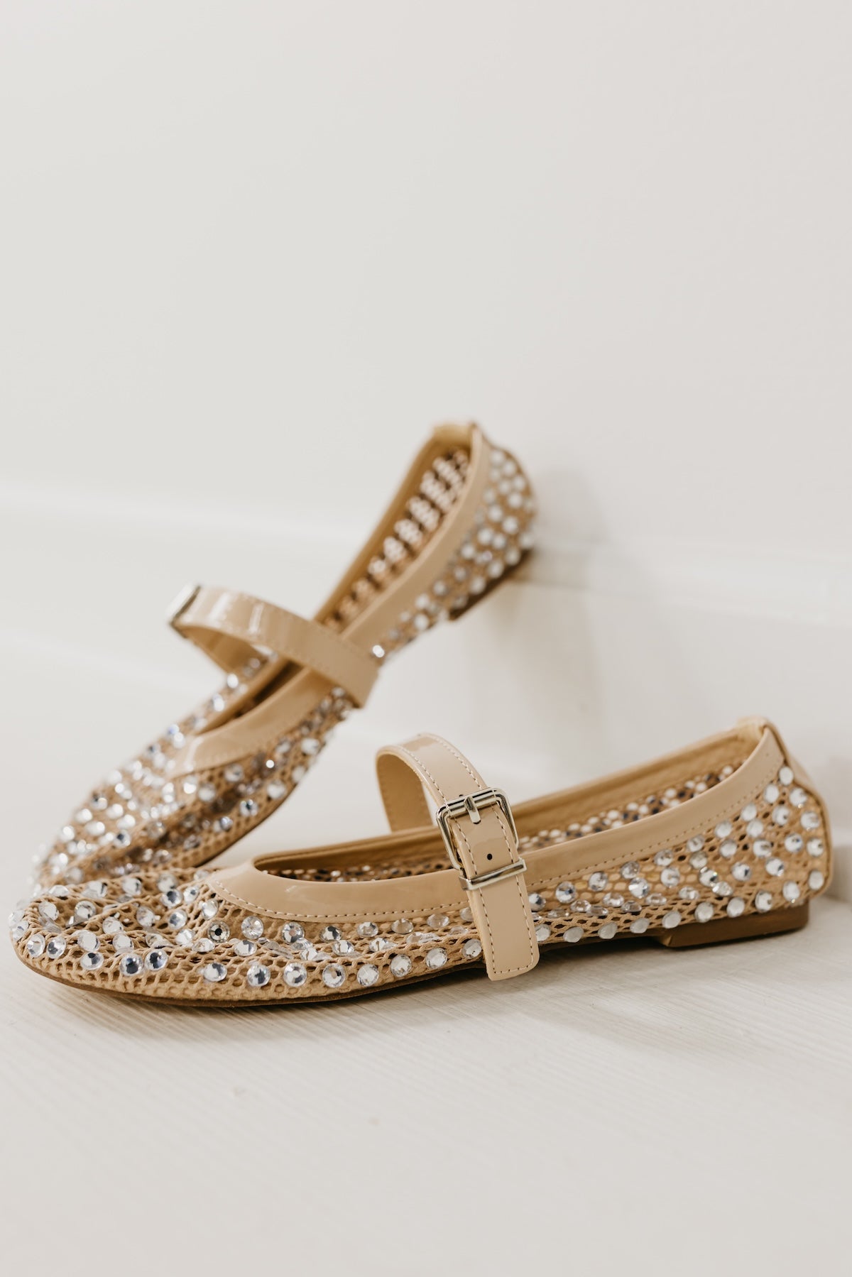 The Mary Jane Rhinestone Flat