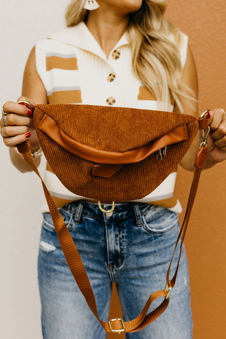 The Haylie Corduroy Sling Bag