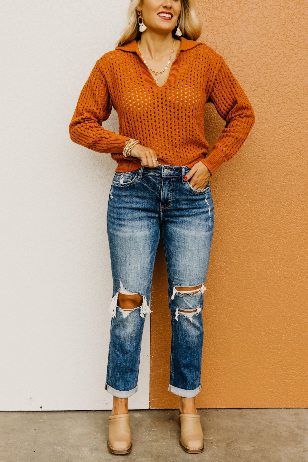 Lovervet by Vervet Denim | The Sandra Distressed Boyfriend Denim