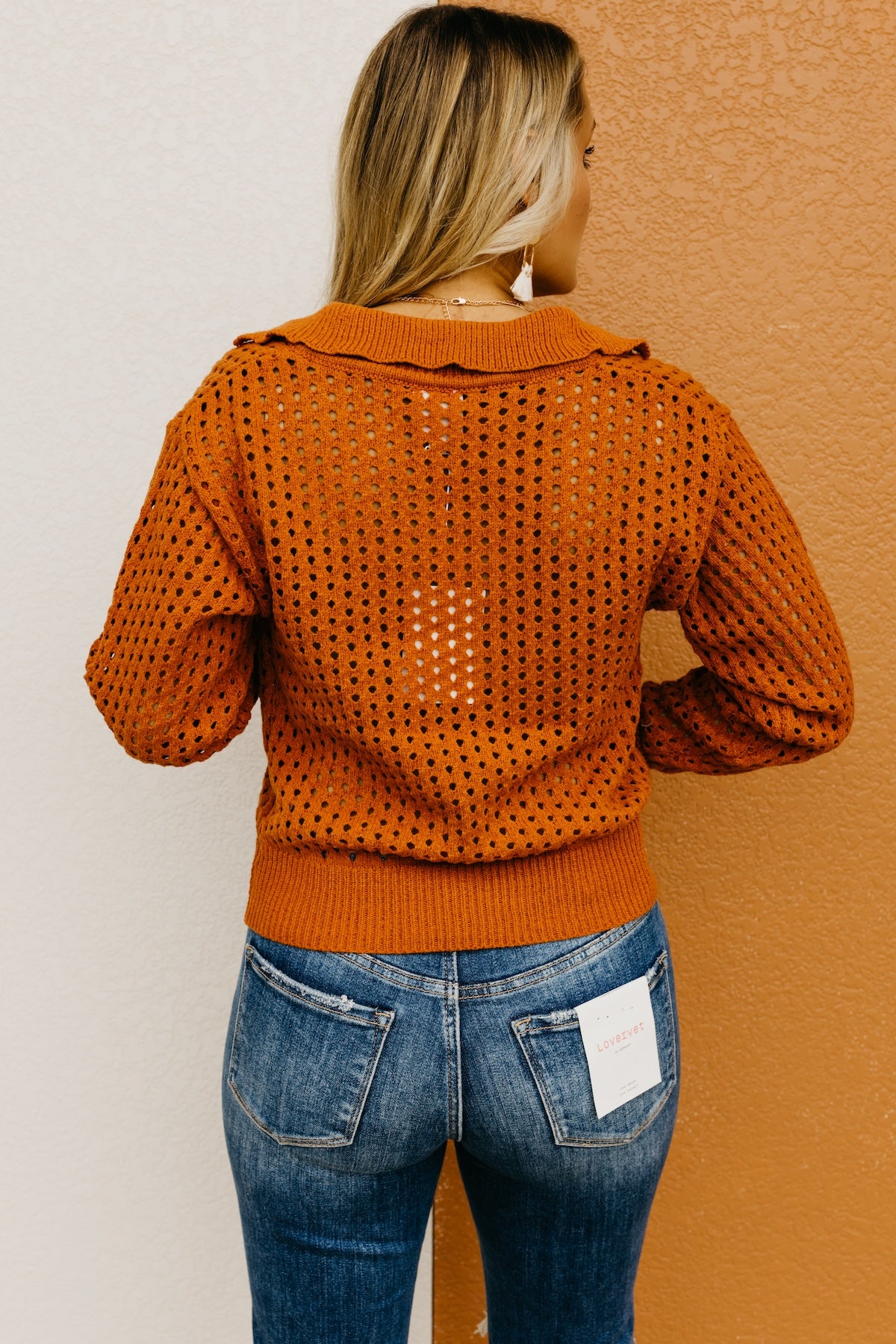 The Amayah Open Knit Popover Sweater