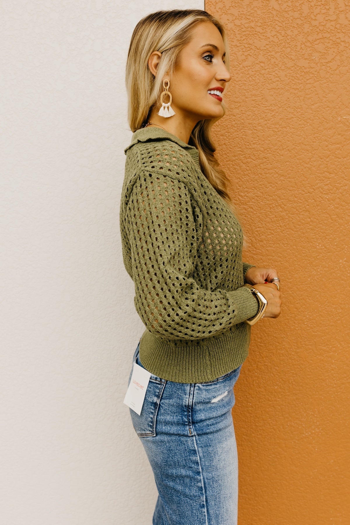 The Amayah Open Knit Popover Sweater