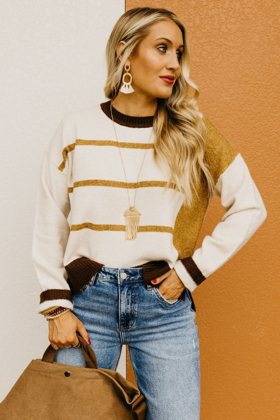 The Giana Color Block Sweater