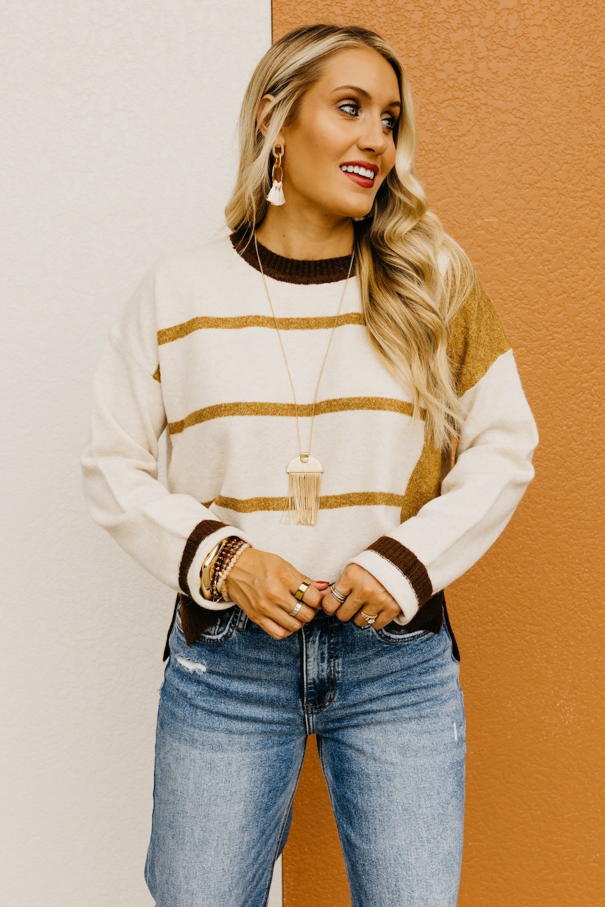 The Giana Color Block Sweater