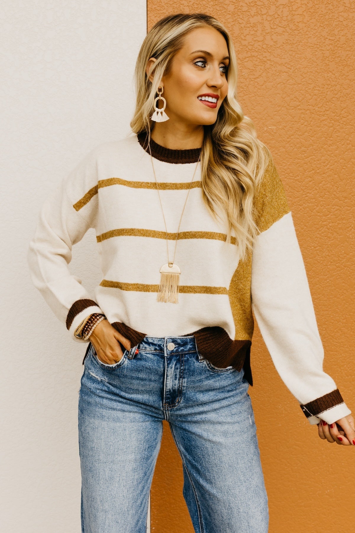 The Giana Color Block Sweater