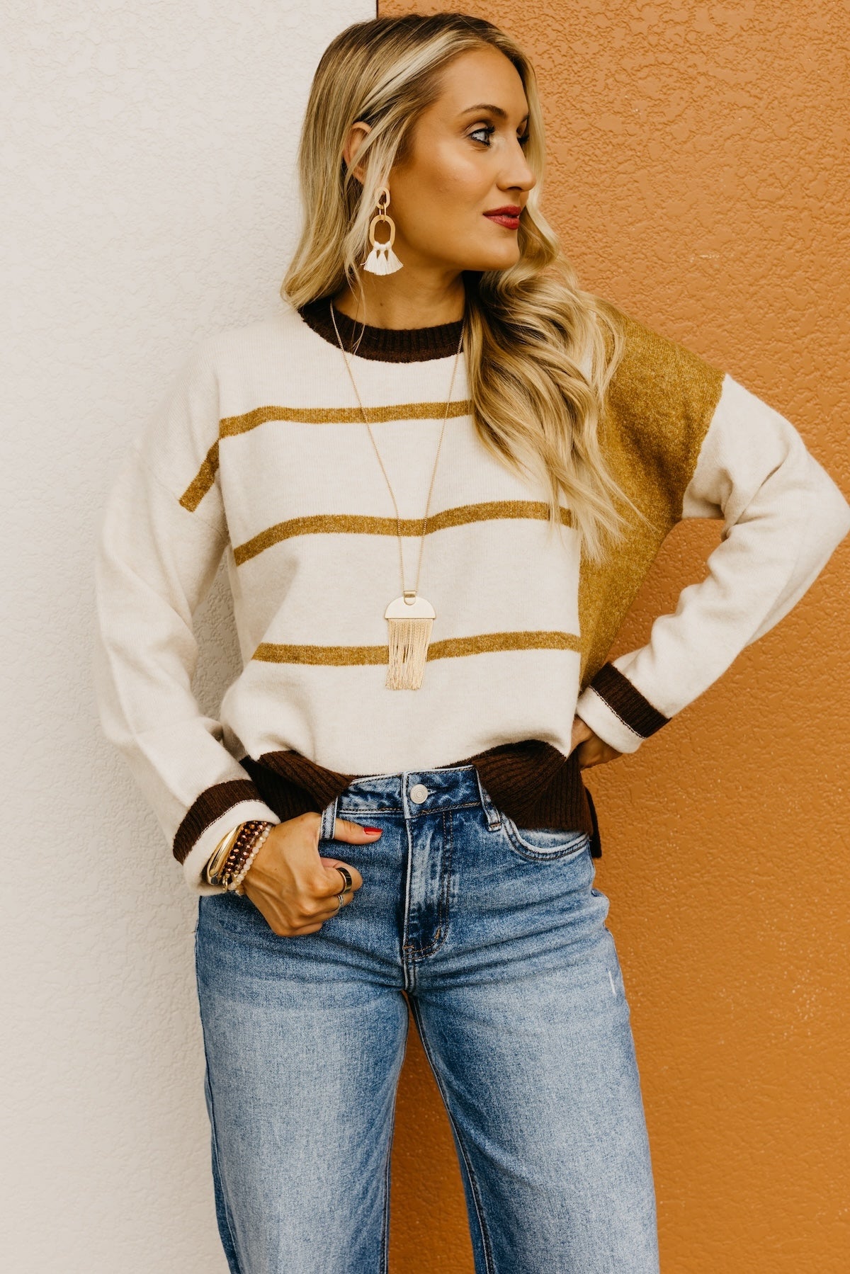 The Giana Color Block Sweater