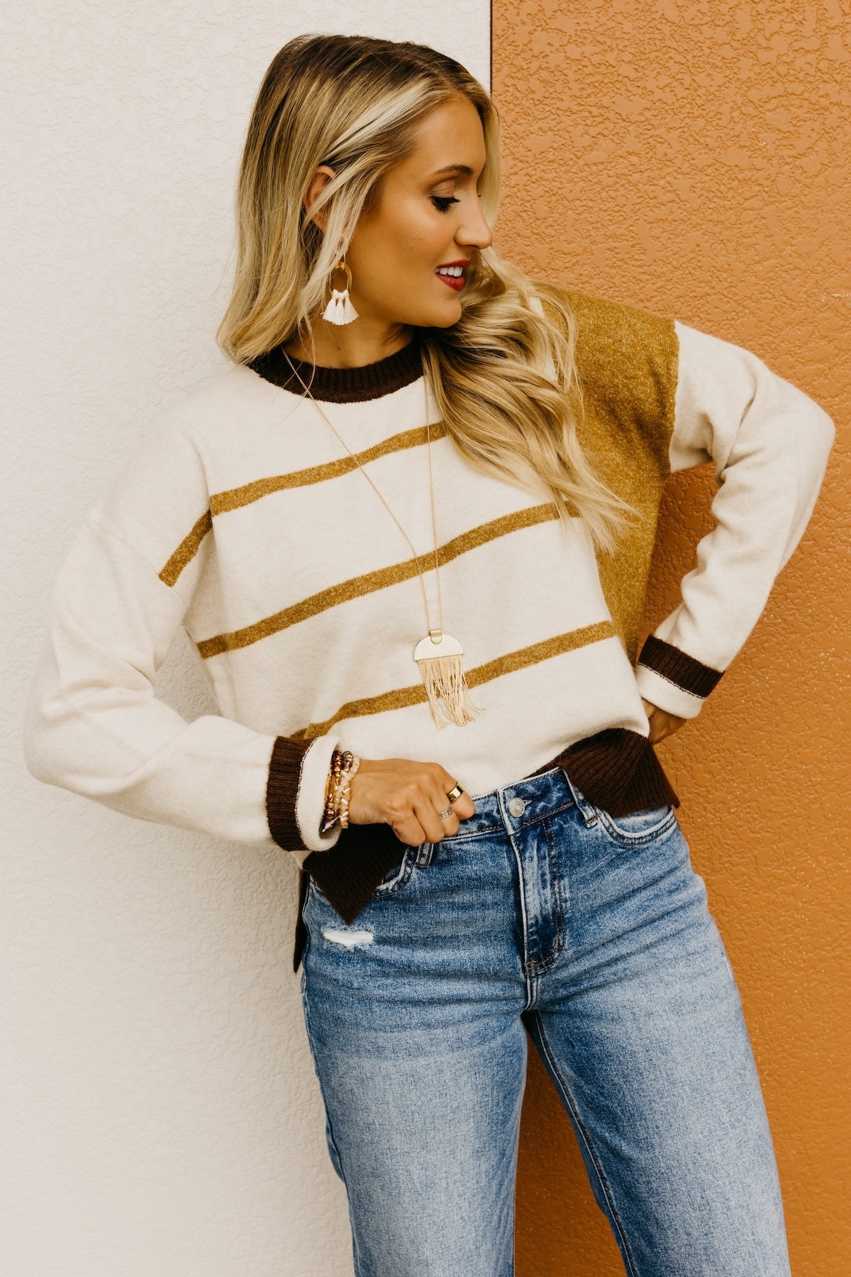 The Giana Color Block Sweater