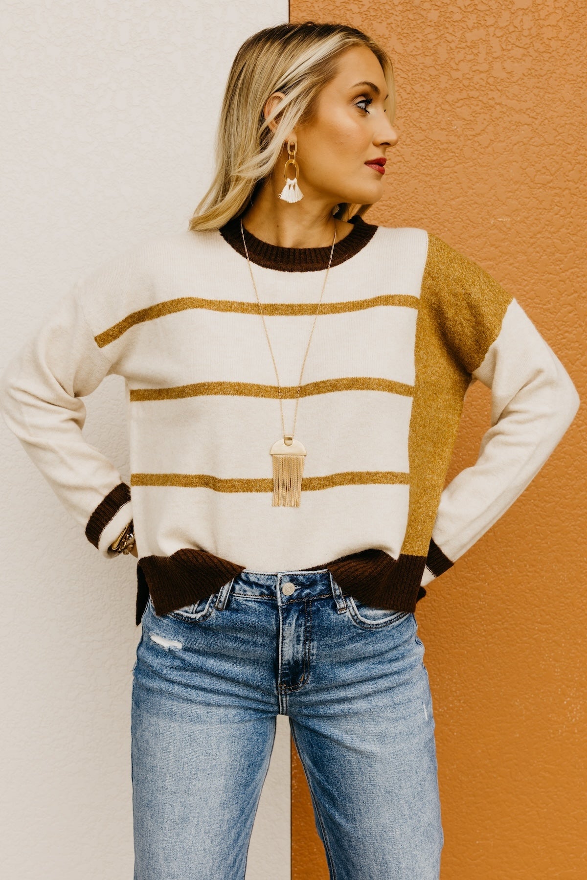 The Giana Color Block Sweater