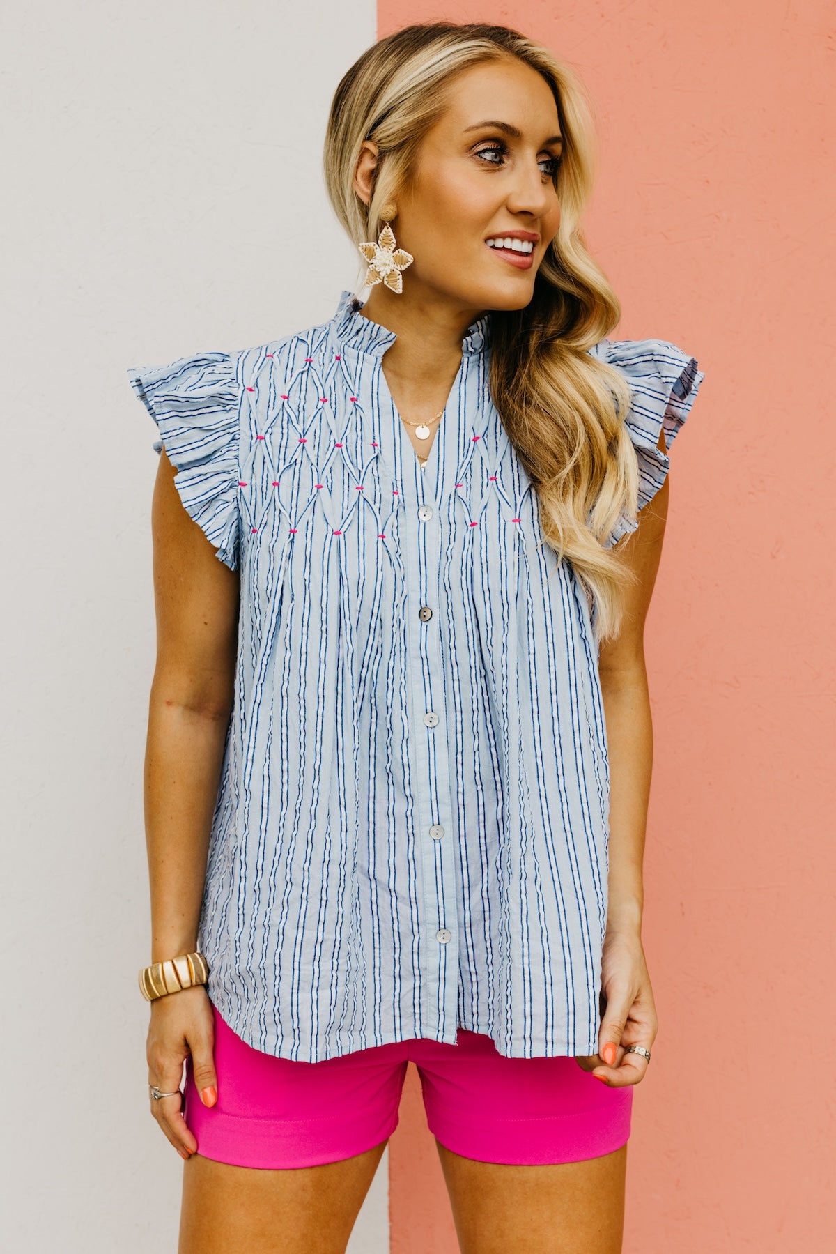 The Kenia Pleated Knot Shirt