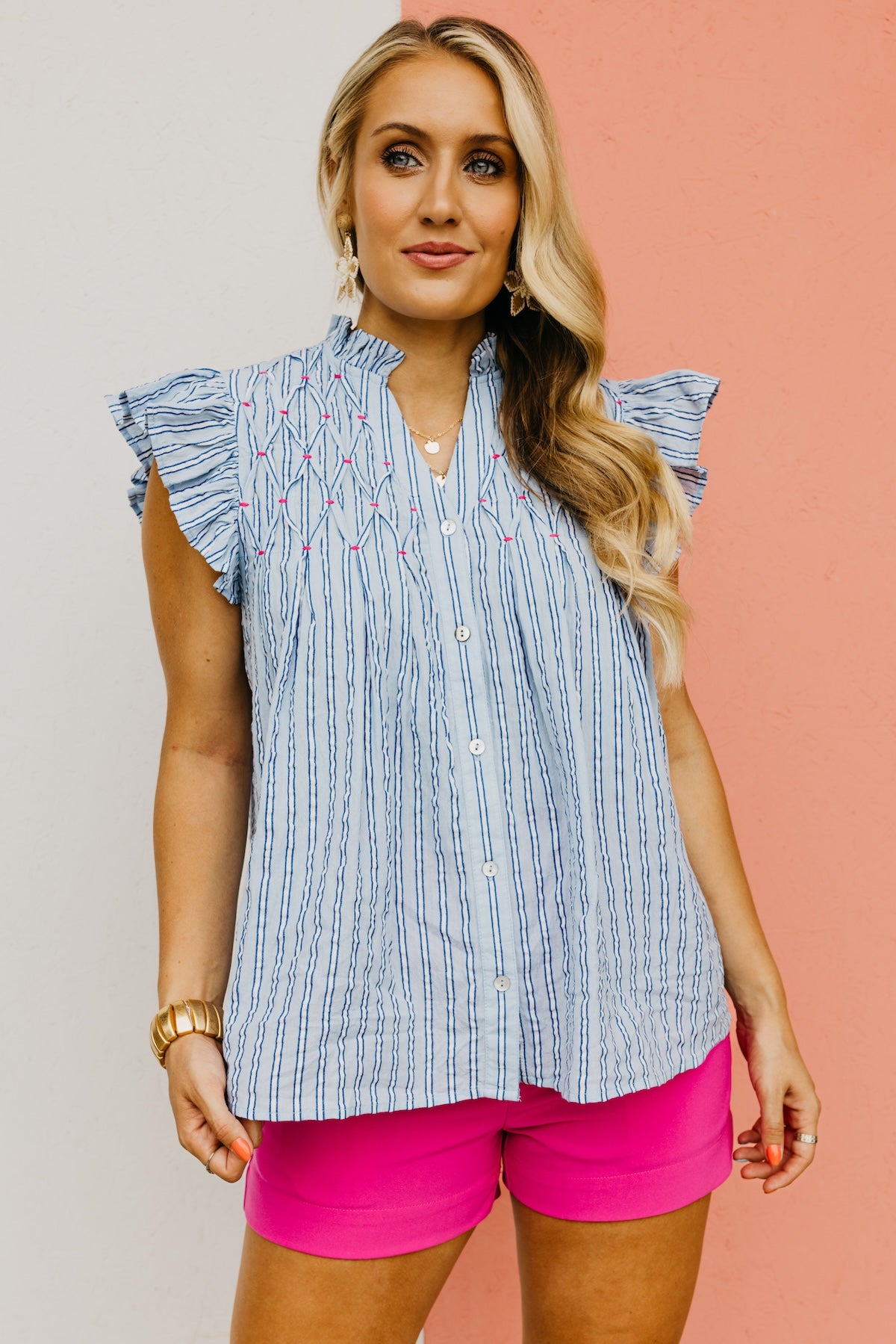 The Kenia Pleated Knot Shirt