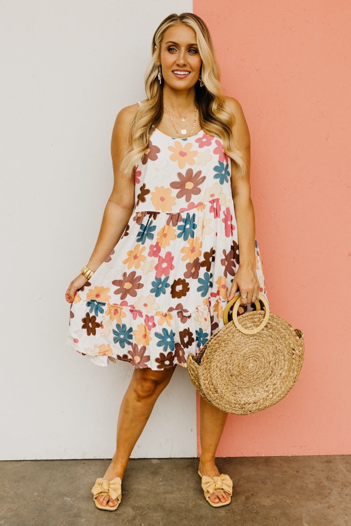 The Annika Floral Tiered Mini Dress