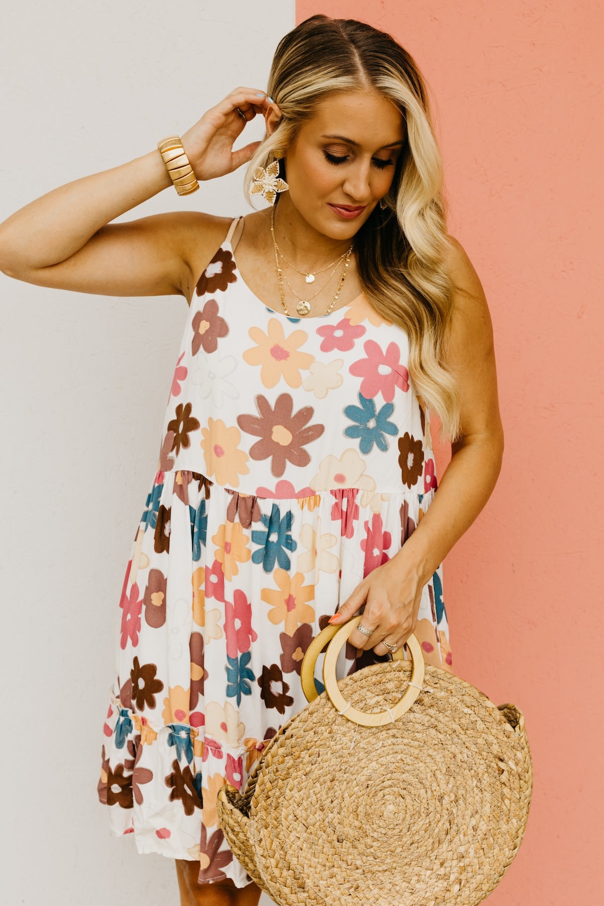 The Annika Floral Tiered Mini Dress