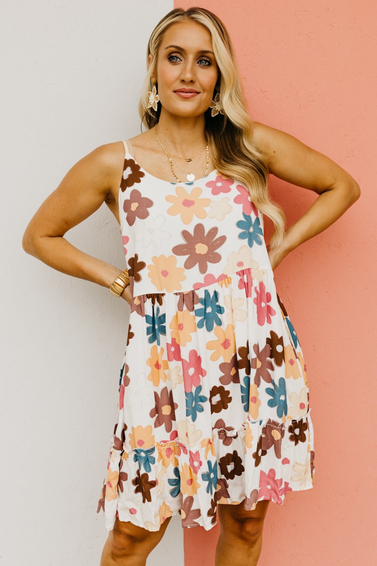 The Annika Floral Tiered Mini Dress