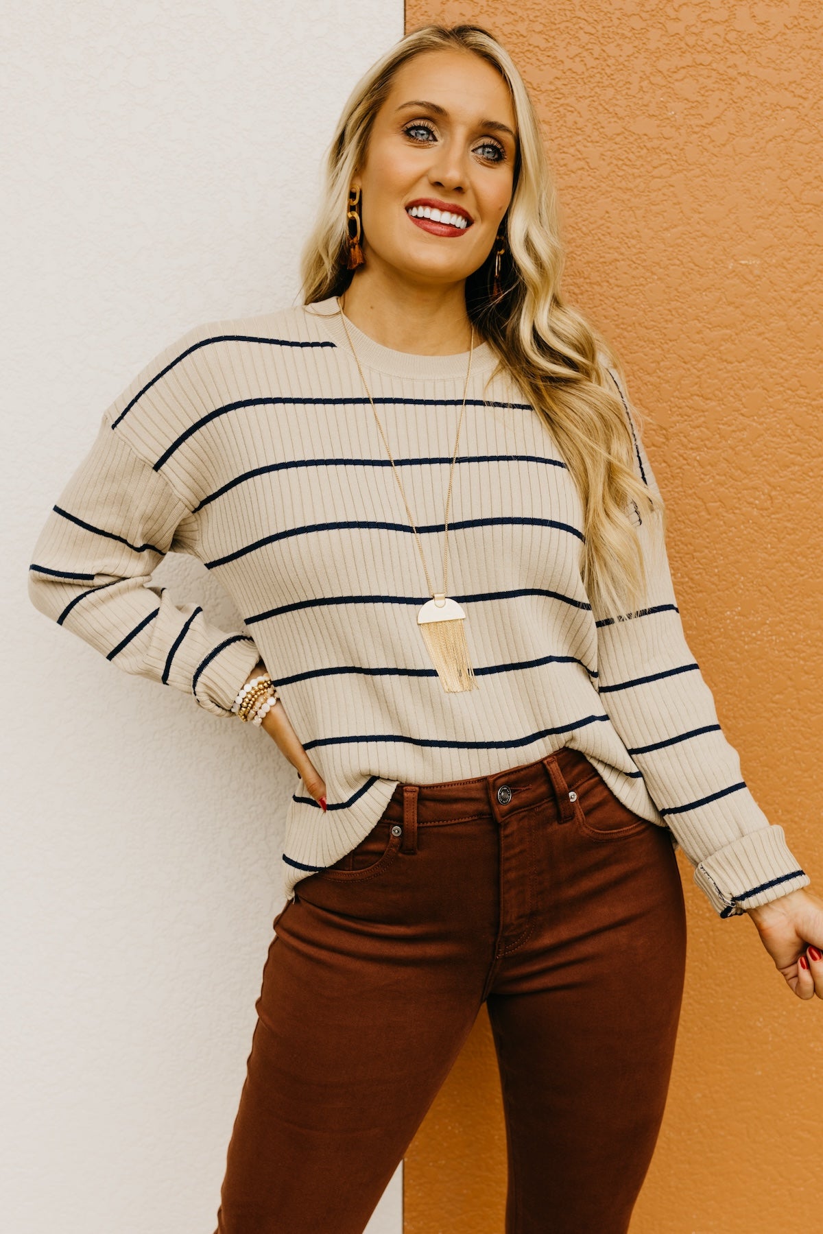 Wishlist | The Tinsley Striped Ribbed Sweater