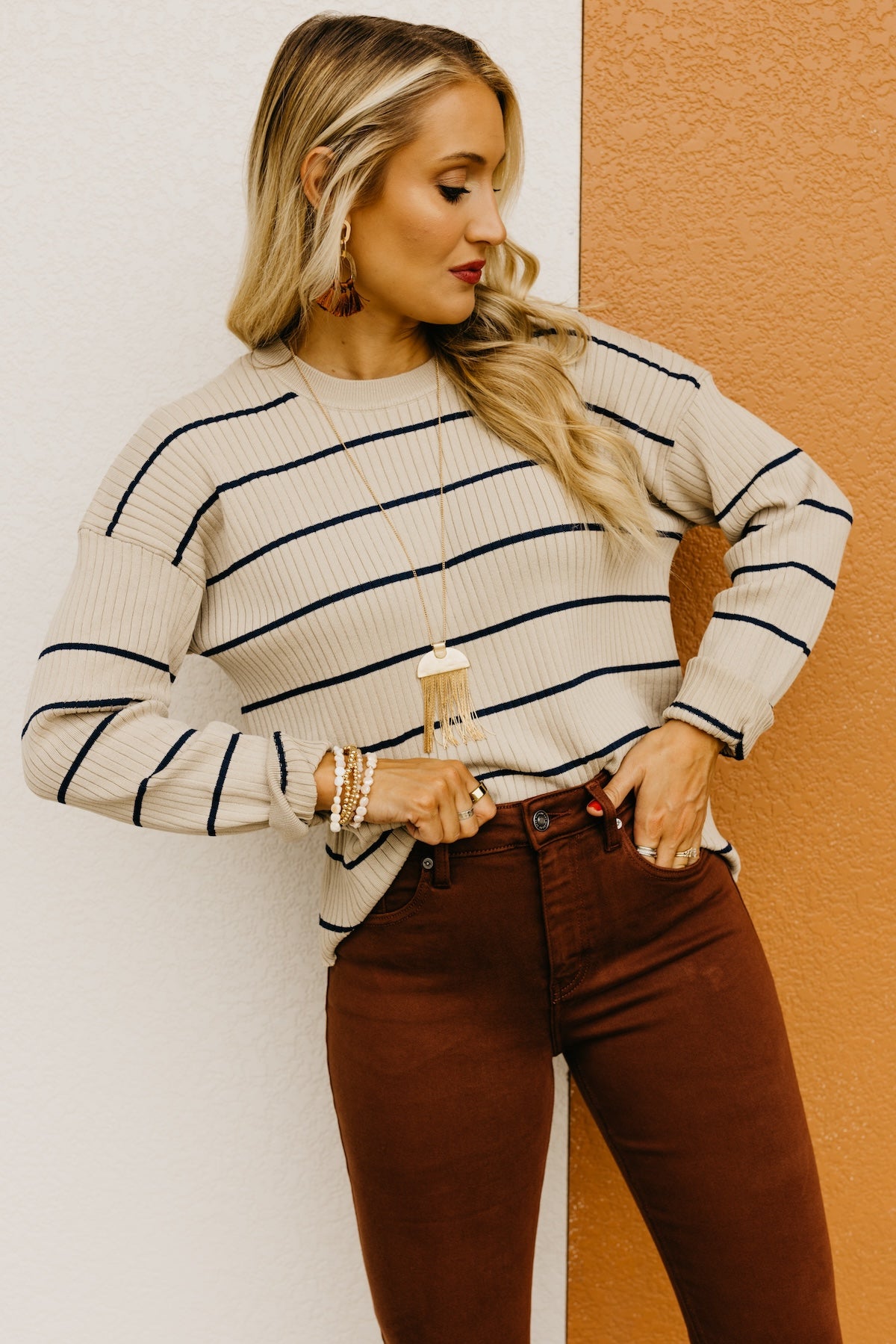 Wishlist | The Tinsley Striped Ribbed Sweater