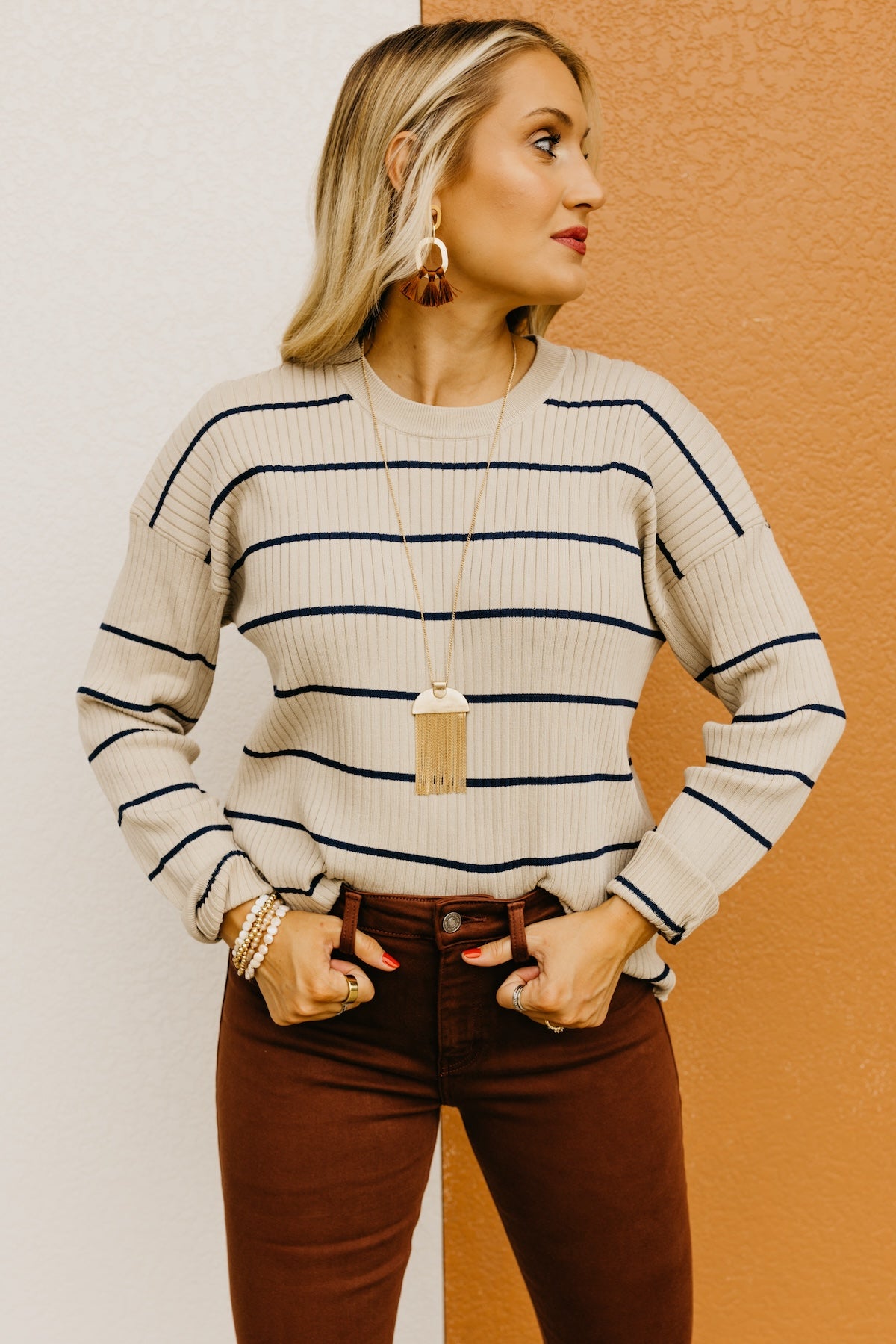 Wishlist | The Tinsley Striped Ribbed Sweater