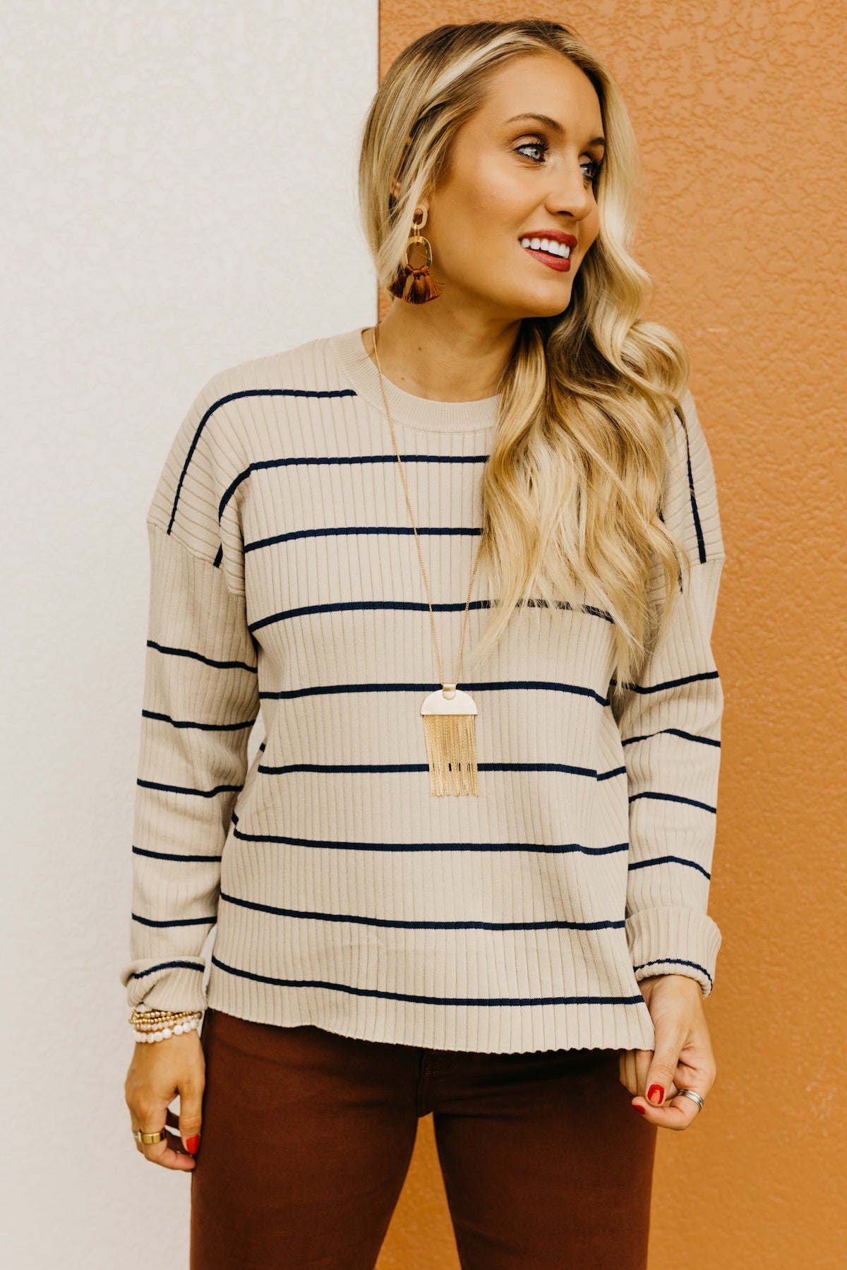 Wishlist | The Tinsley Striped Ribbed Sweater