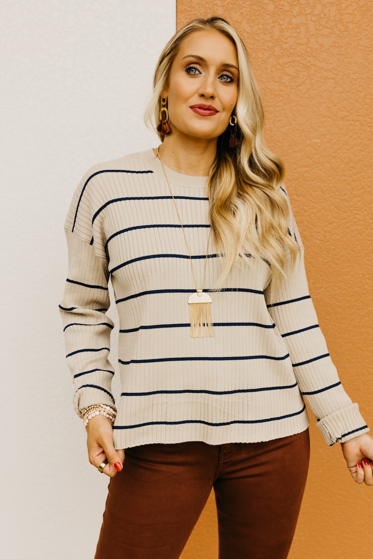 Wishlist | The Tinsley Striped Ribbed Sweater