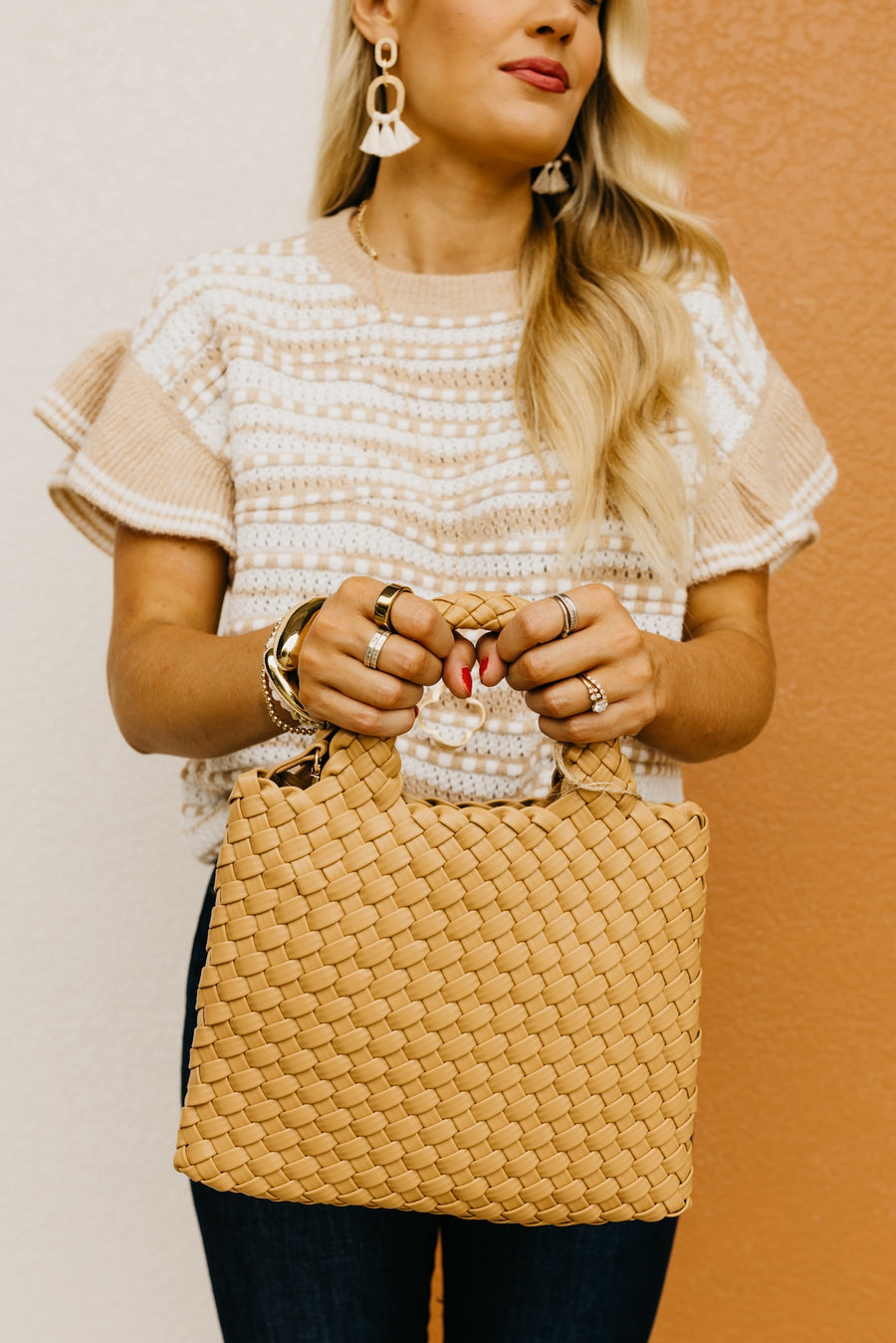 The Mansfield Woven Crossbody Handbag