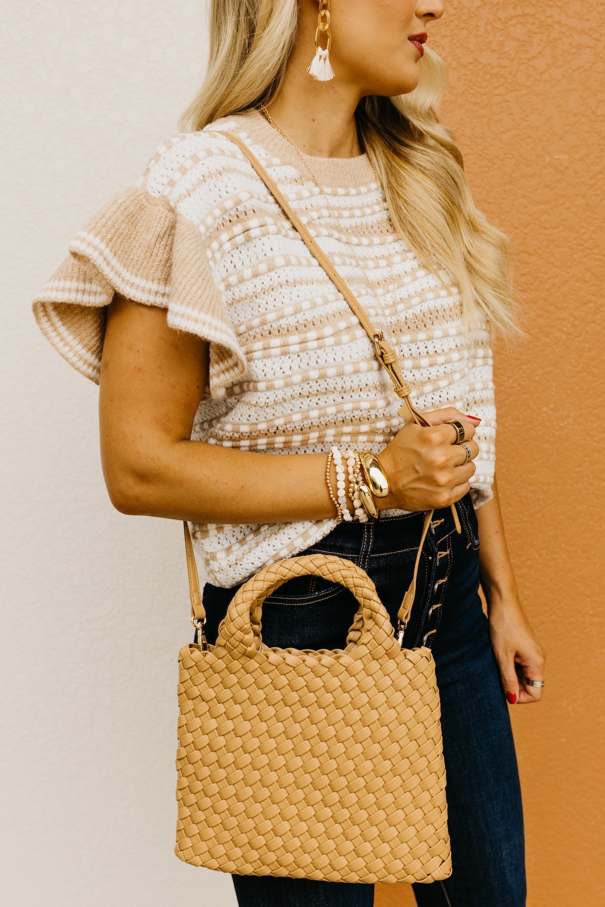 The Mansfield Woven Crossbody Handbag