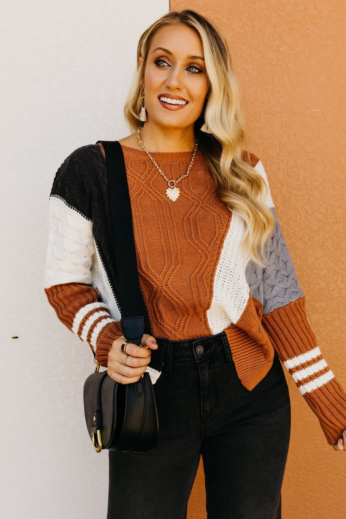 The Halle Color Block Sweater