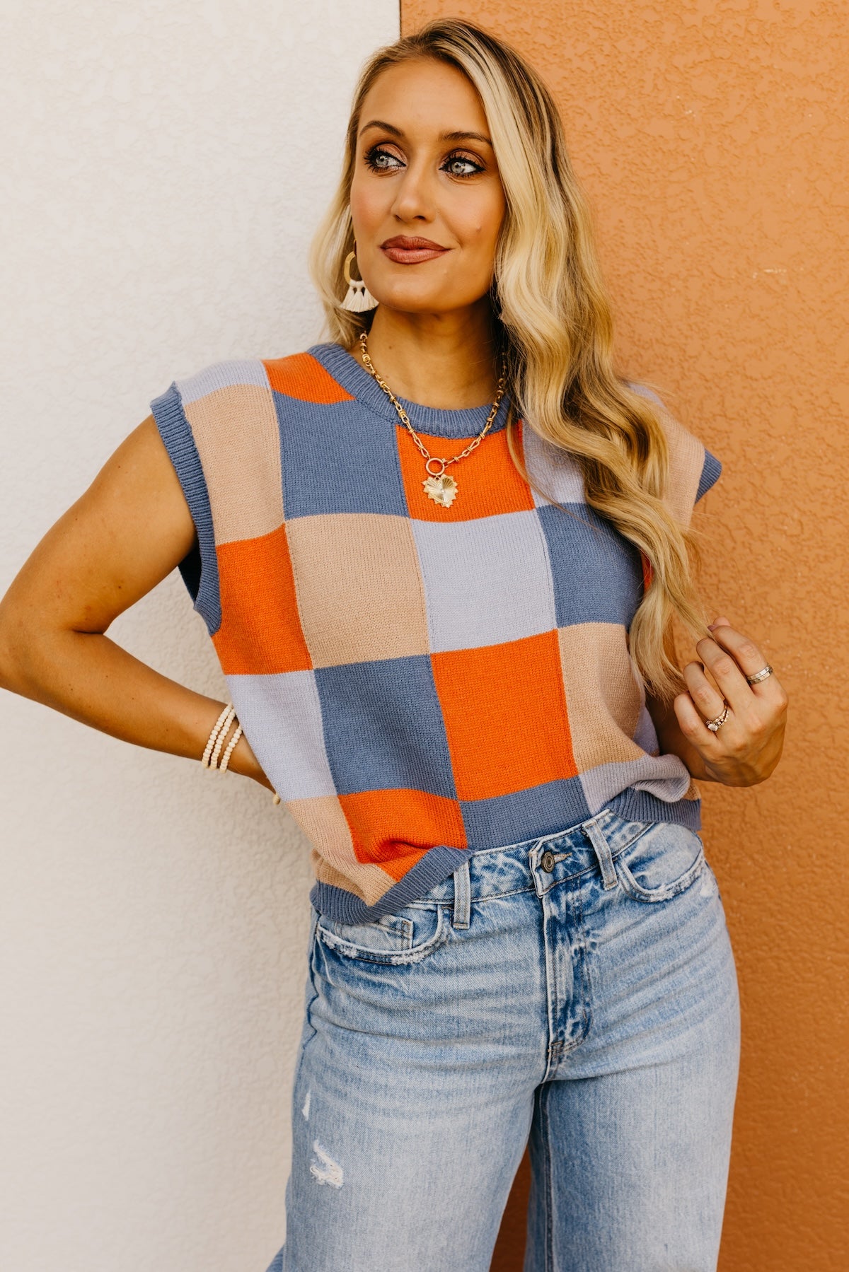 The Kinsley Checkered Sweater