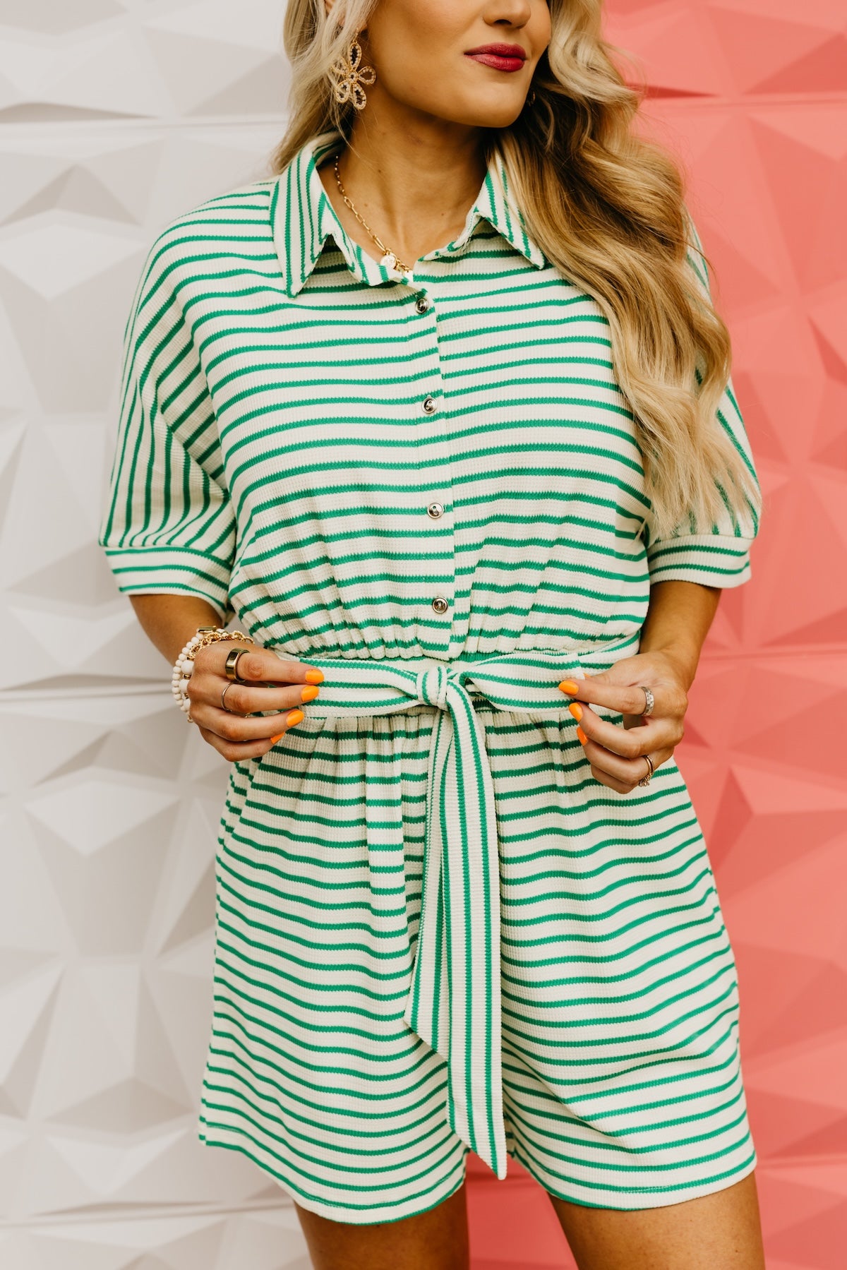 The Lorenzo Tie Waist Romper