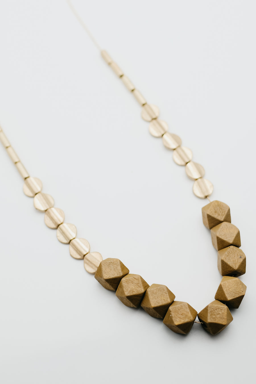 The Fatima Wood Bead Necklace