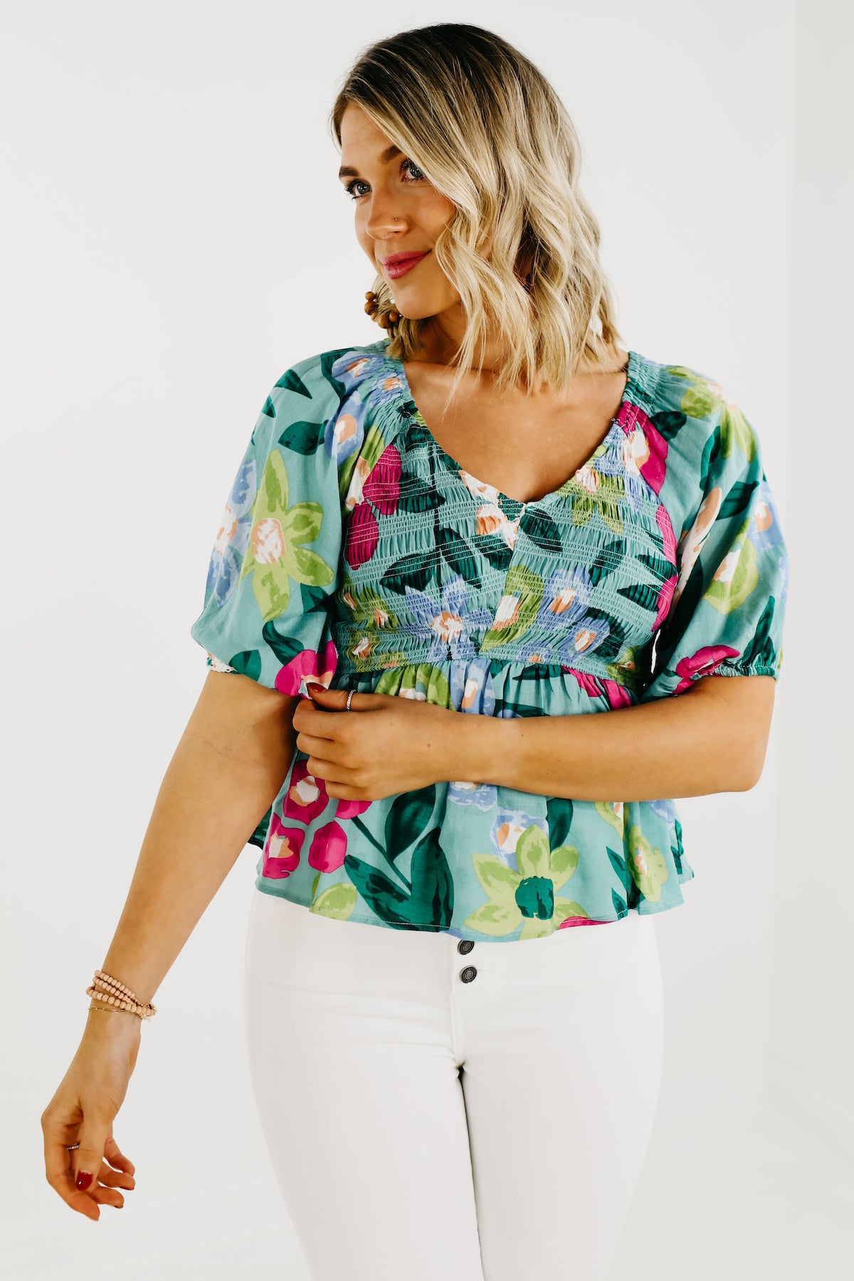 Smocked best sale bust top