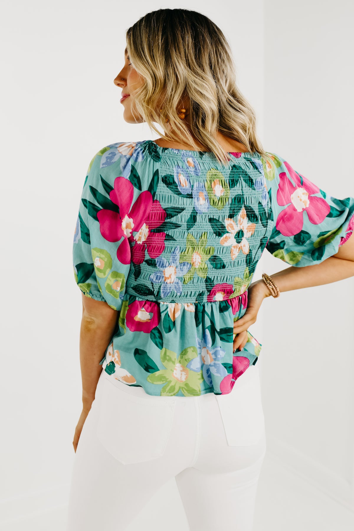 The Amaris Floral Smocked Top FINAL SALE