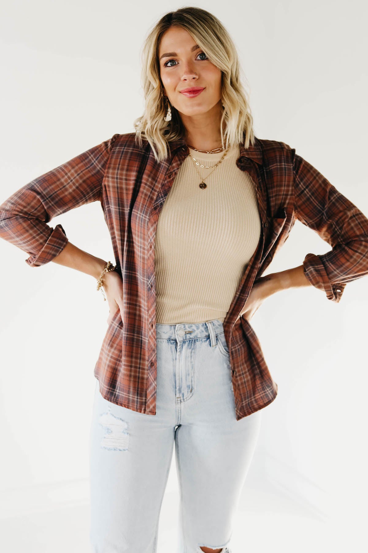 The Liliana Plaid Button Down