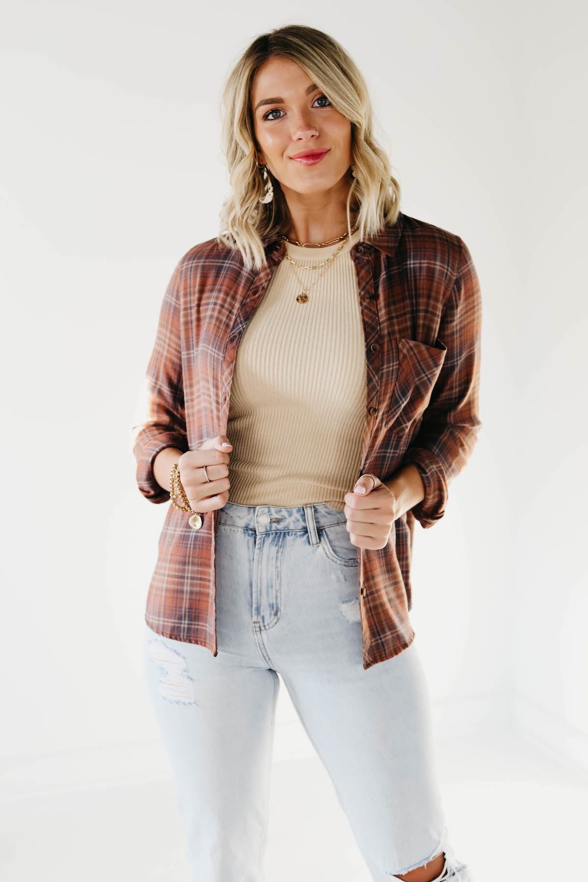 The Liliana Plaid Button Down