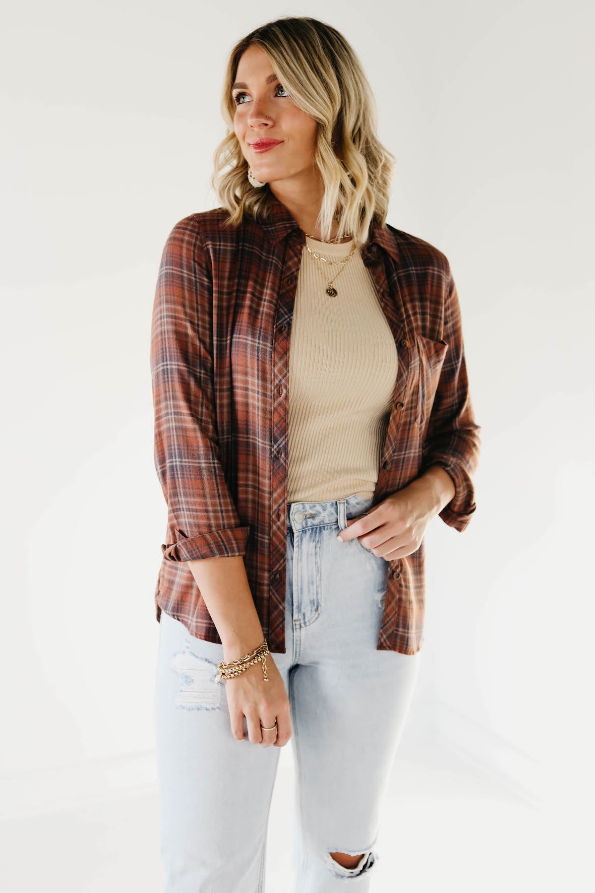 The Liliana Plaid Button Down